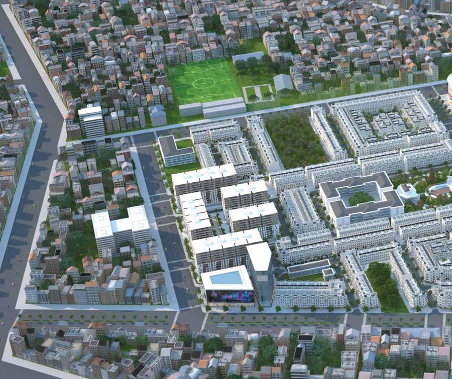 Một Phần Cityland Từ Trên Cao Phối cảnh trên cao Cityland