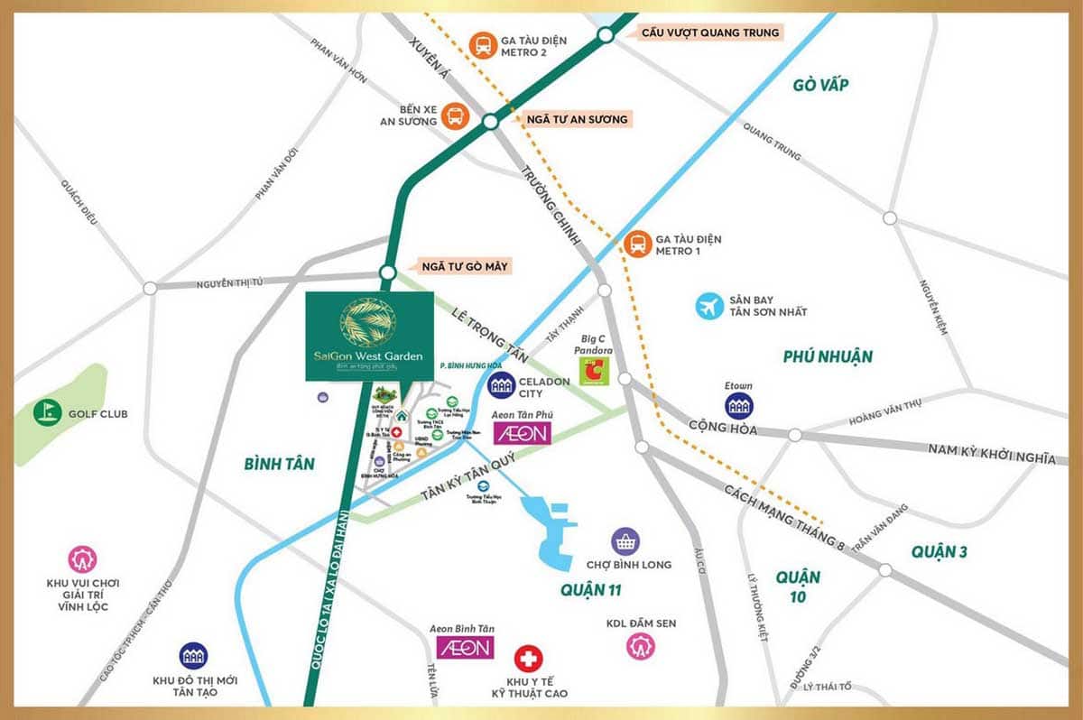 Vị trí Dự án Saigon West Garden Tân Kỳ Tân Quý Bình Tân Vi-tri-du-an-Saigon-West-Garden