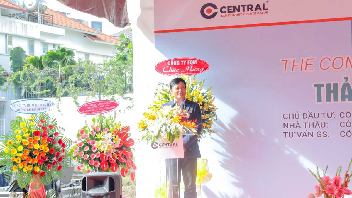 Thảo Điền Green Towers Quận 2 Trần Quang Tuấn phát biểu tại buổi lễ khởi công Dự án Thảo Điền Green Towers - Thảo Điền Green Towers Quận 2