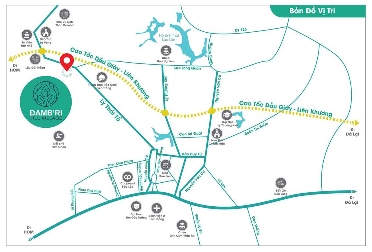 Vị trí Dự án Đambri Hill Village Vị trí Dự án Đambri Hill Village