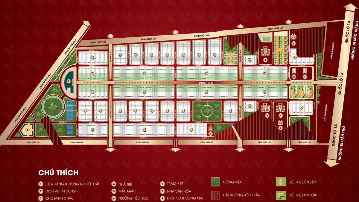 Mặt bằng phân lô Dự án Vạn Phát Avenue Sóc Trăng Mặt bằng phân lô Dự án Vạn Phát Avenue Sóc Trăng