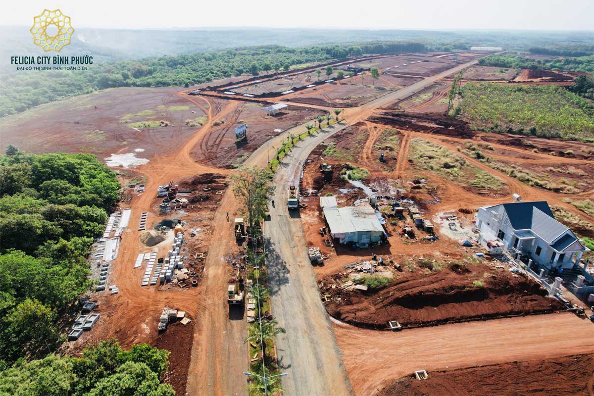 FELICIA CITY BÌNH PHƯỚC Tien do thi cong Du an Felicia City Binh Phuoc 2022 - FELICIA CITY BÌNH PHƯỚC